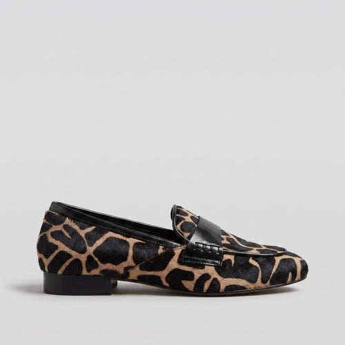 Animal leopard loafer side profile