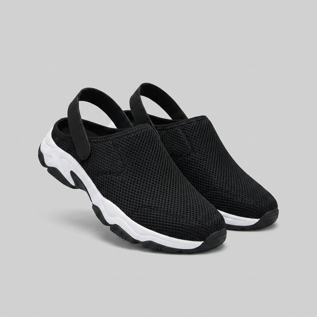 BreezWalk mesh summer sandals black
