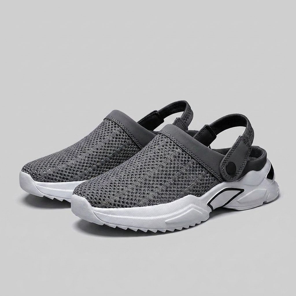 BreezWalk mesh summer sandals gray