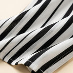 Capucine matching set, striped woven fabric close-up