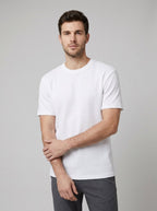 Cole waffle knit t-shirt in white