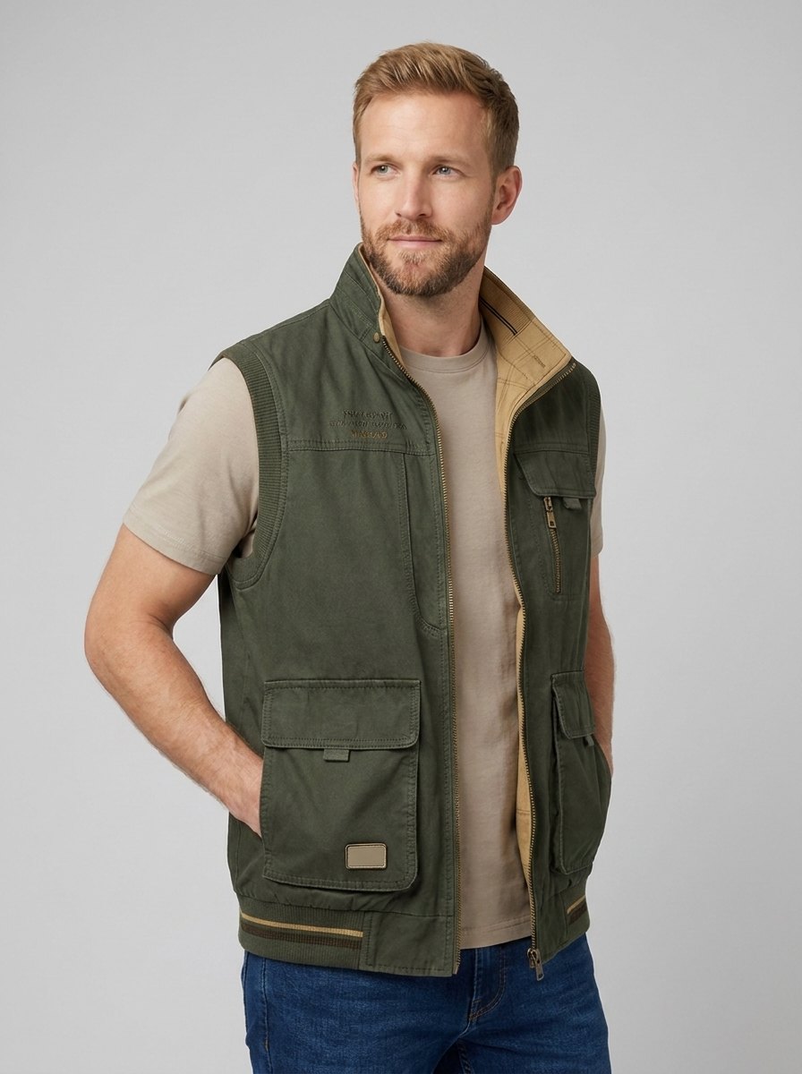 Crispin vest green front