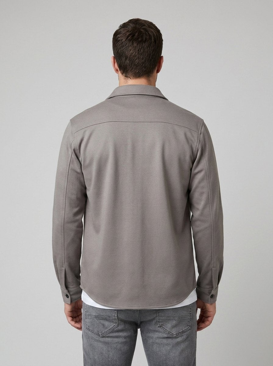 David men's overshirt shacket back view