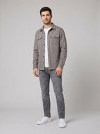 David men's overshirt shacket in grey