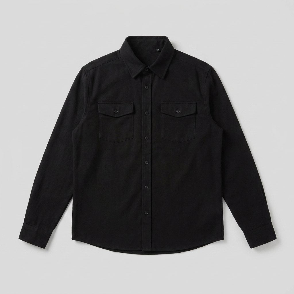 David men's overshirt shacket product flat lay
