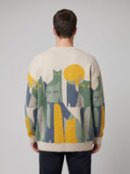 Elora cat-motif knit sweater, back