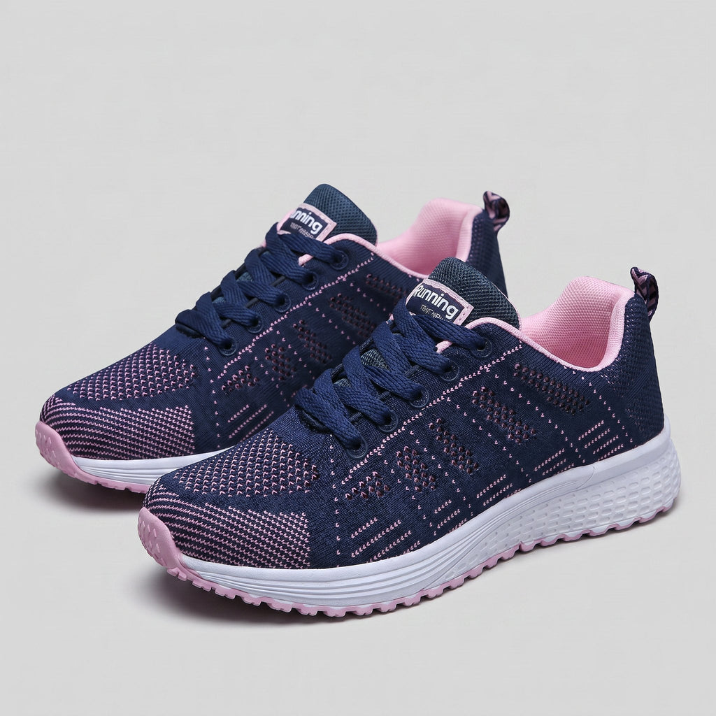 Elysian orthopedic mesh sneakers navy blue pink