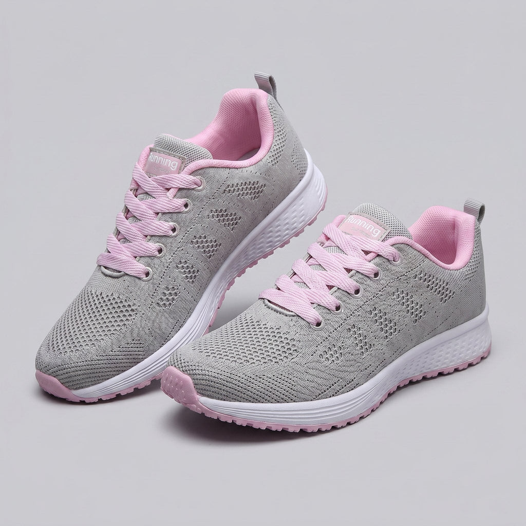 Elysian orthopedic mesh sneakers gray pink