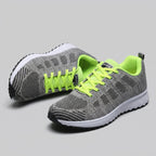 Elysian orthopedic mesh sneakers gray neon green