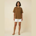 Elysian oversized t-shirt brown on model