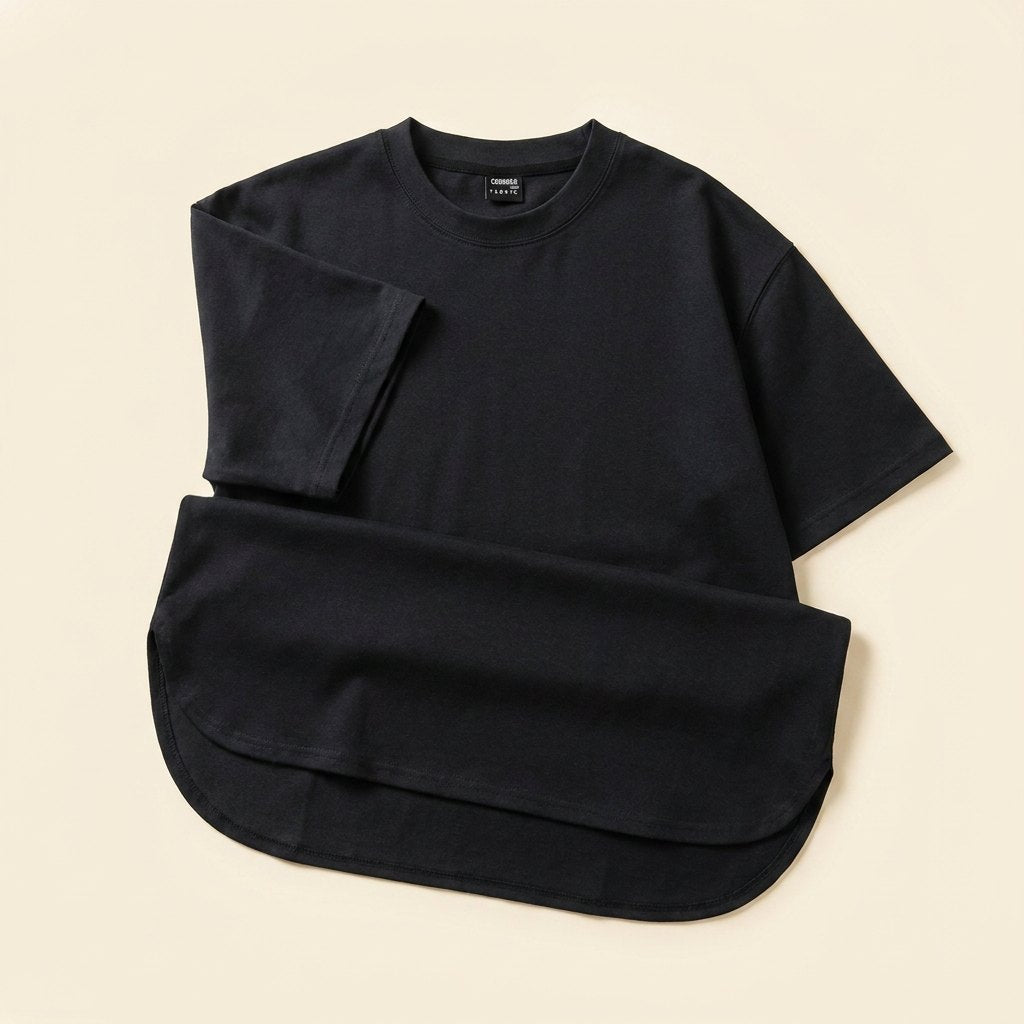 Elysian oversized t-shirt product flat lay