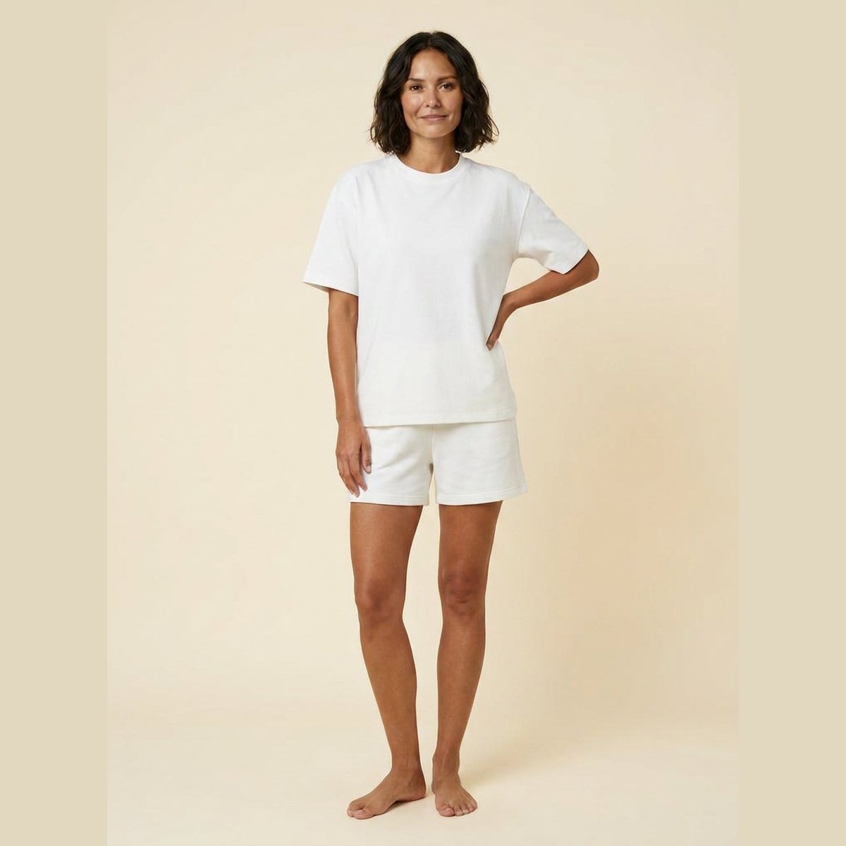 Elysian oversized t-shirt white on model