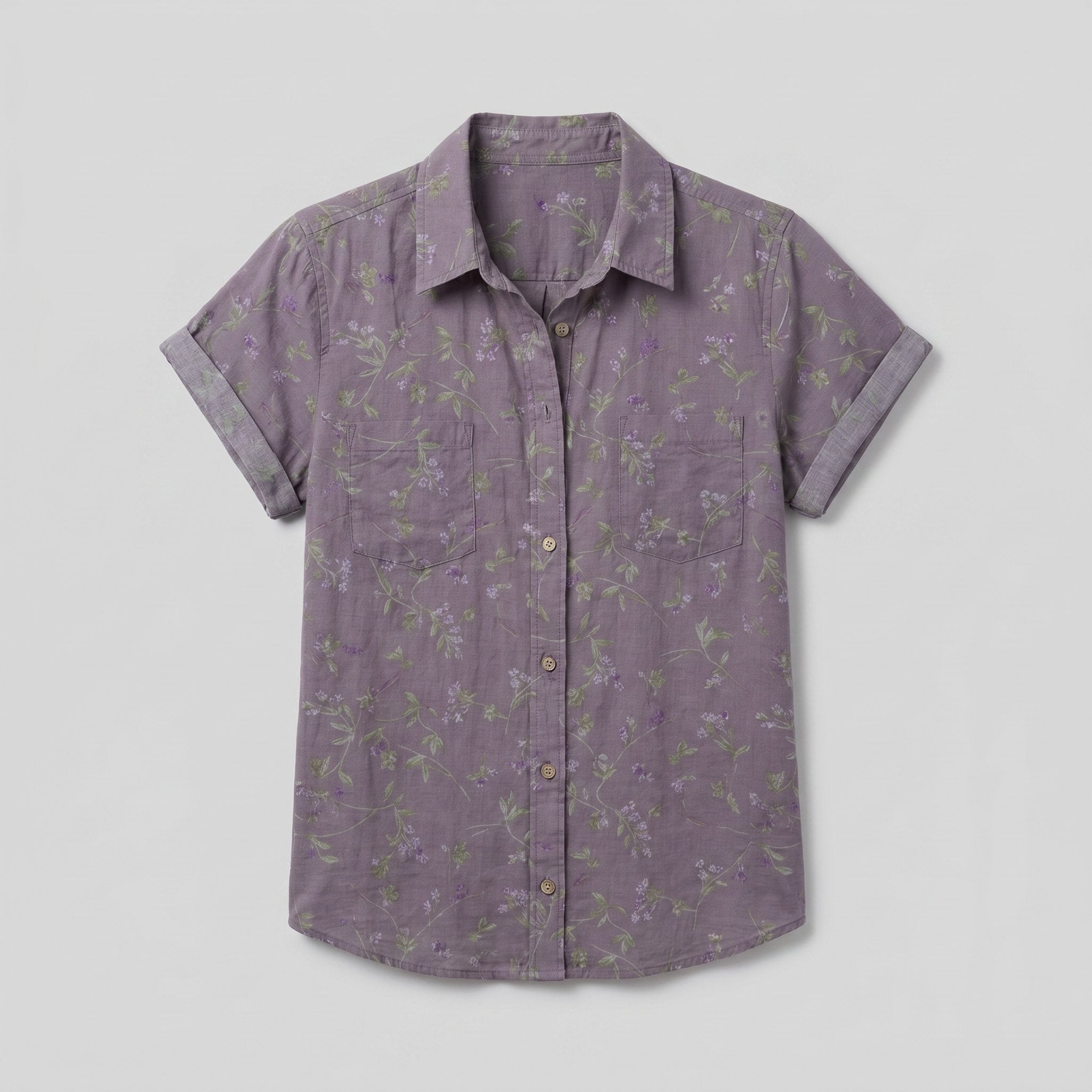 Fleur vintage floral blouse flat lay