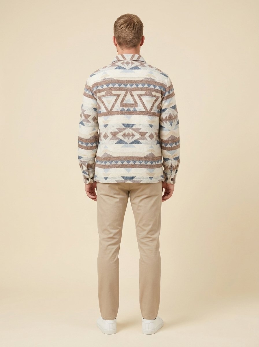Gian aztec overshirt, back view