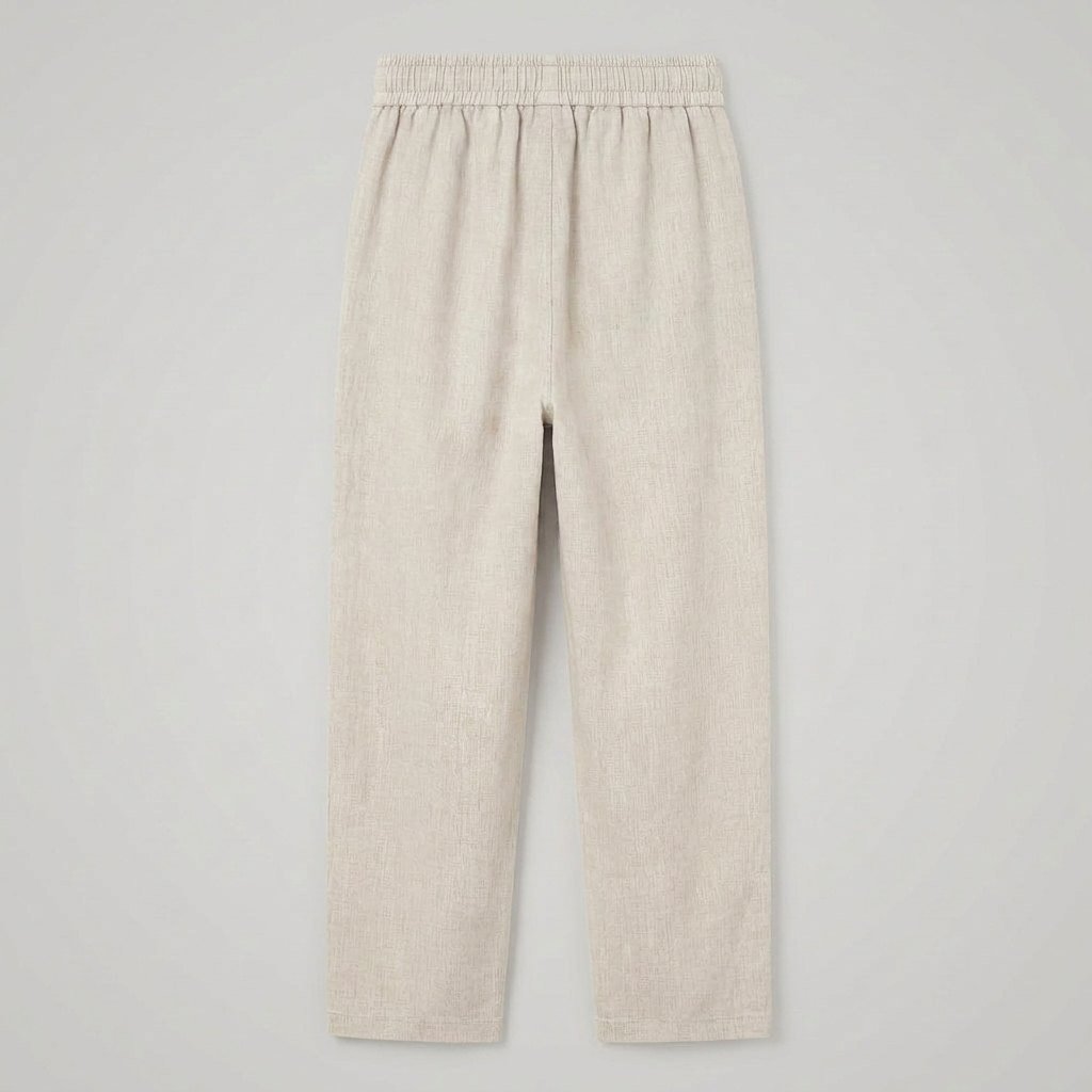 Haru linen trousers back view flat lay