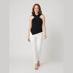 Haven halter top black on model