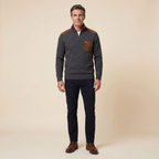 Haven quarter-zip sweater, grey