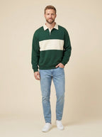 Vera Noir Herb striped polo shirt, green