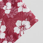 Hibiscus Hawaiian shirt fabric close-up