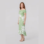 Ivy midi dress green side view