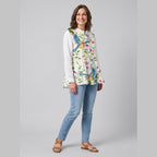 Lina tunic white bird print