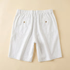 Lino mens linen shorts back