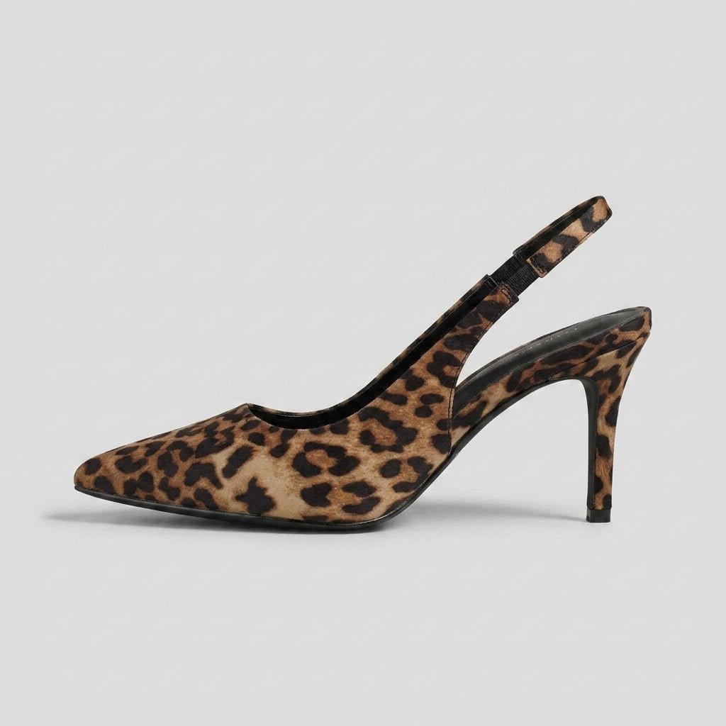 Liora leopard court shoes side
