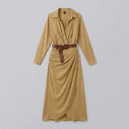Luna long sleeve maxi dress lapel product detail