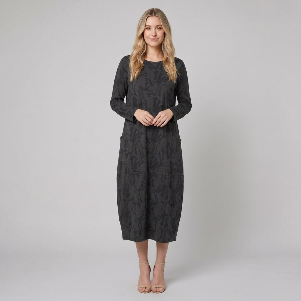 Luna midi dress floral black