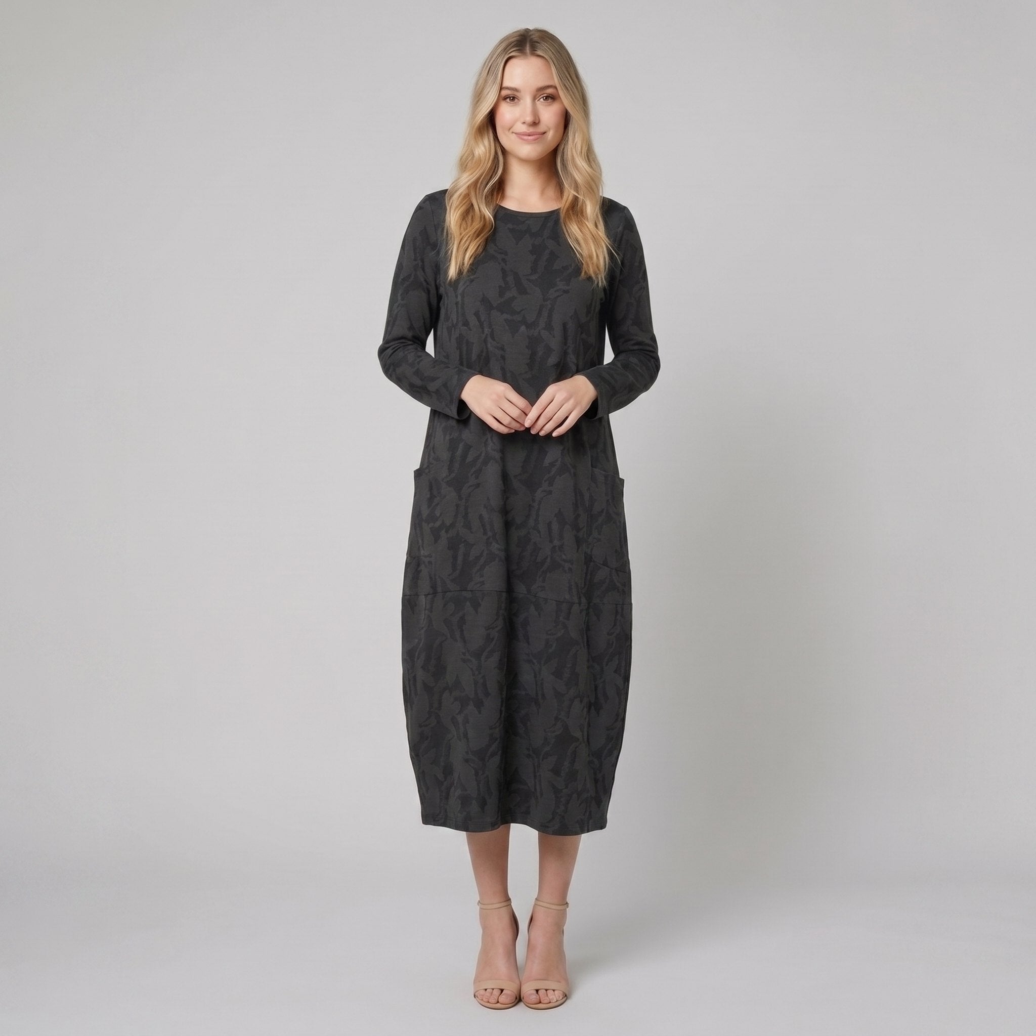 Luna midi dress floral black
