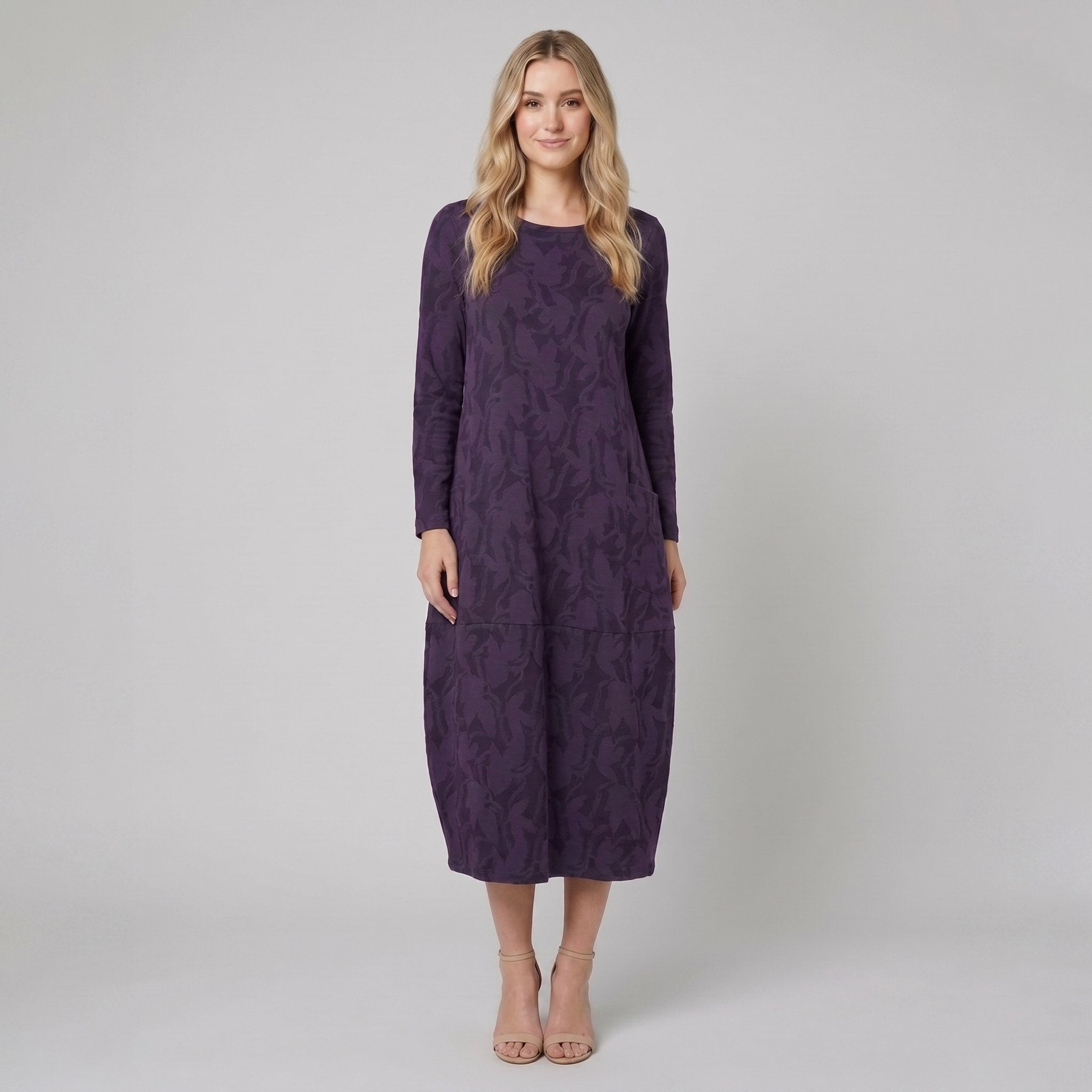 Luna midi dress floral purple