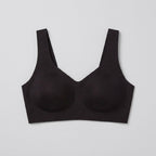 Black jelly bra flat-lay