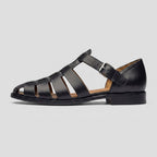 Luxe men's leather fisherman sandal, side profile