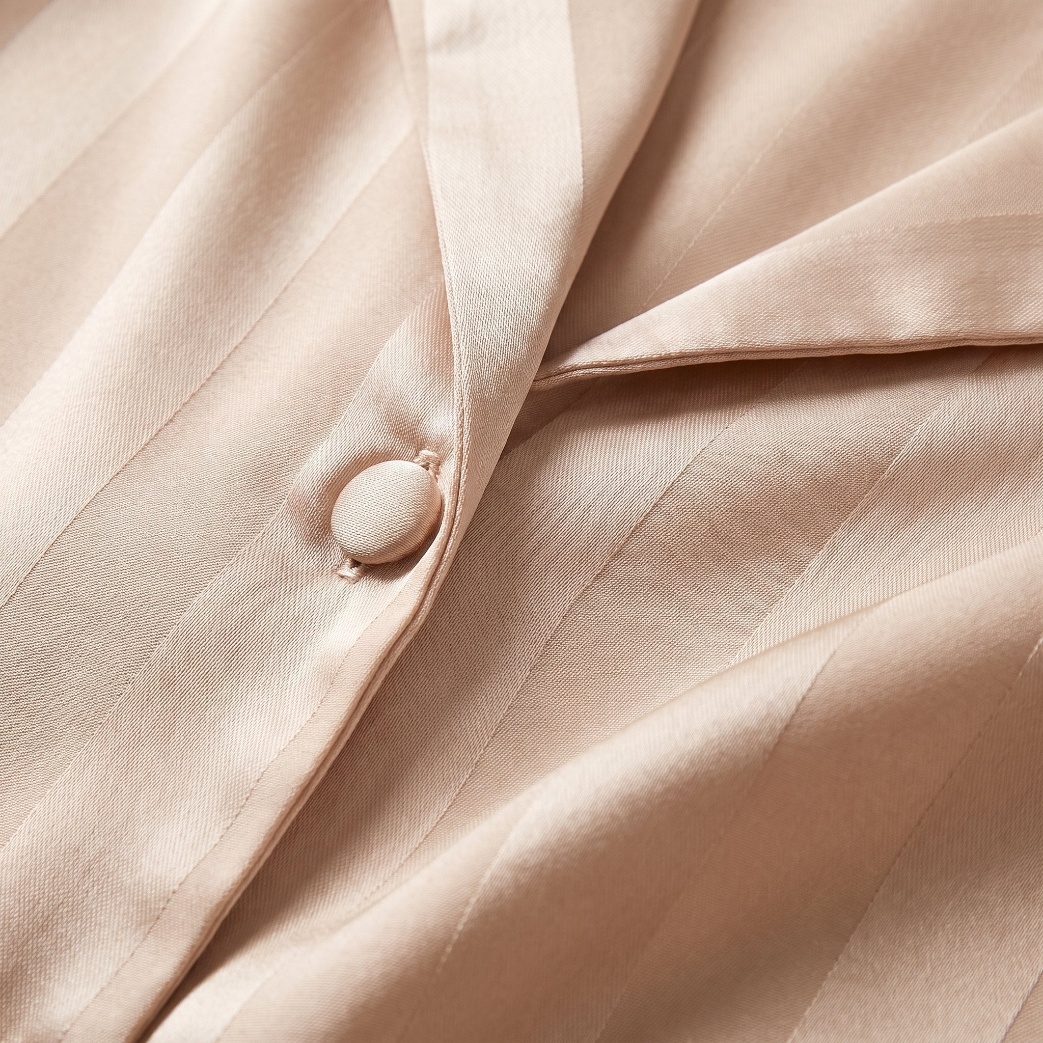 Luxe satin pyjama tonal stripe fabric close-up detail