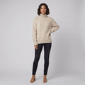 Luxe turtleneck cashmere sweater beige - The store Vancouver