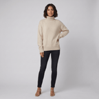 Luxe turtleneck cashmere sweater beige - The store Vancouver