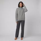 Luxe turtleneck cashmere sweater grey - The store Vancouver