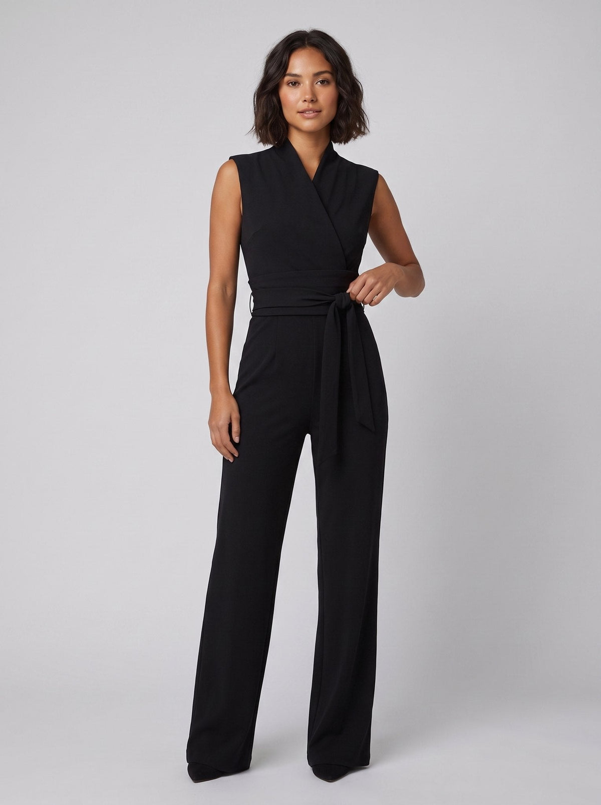 Malin wide-leg jumpsuit, black