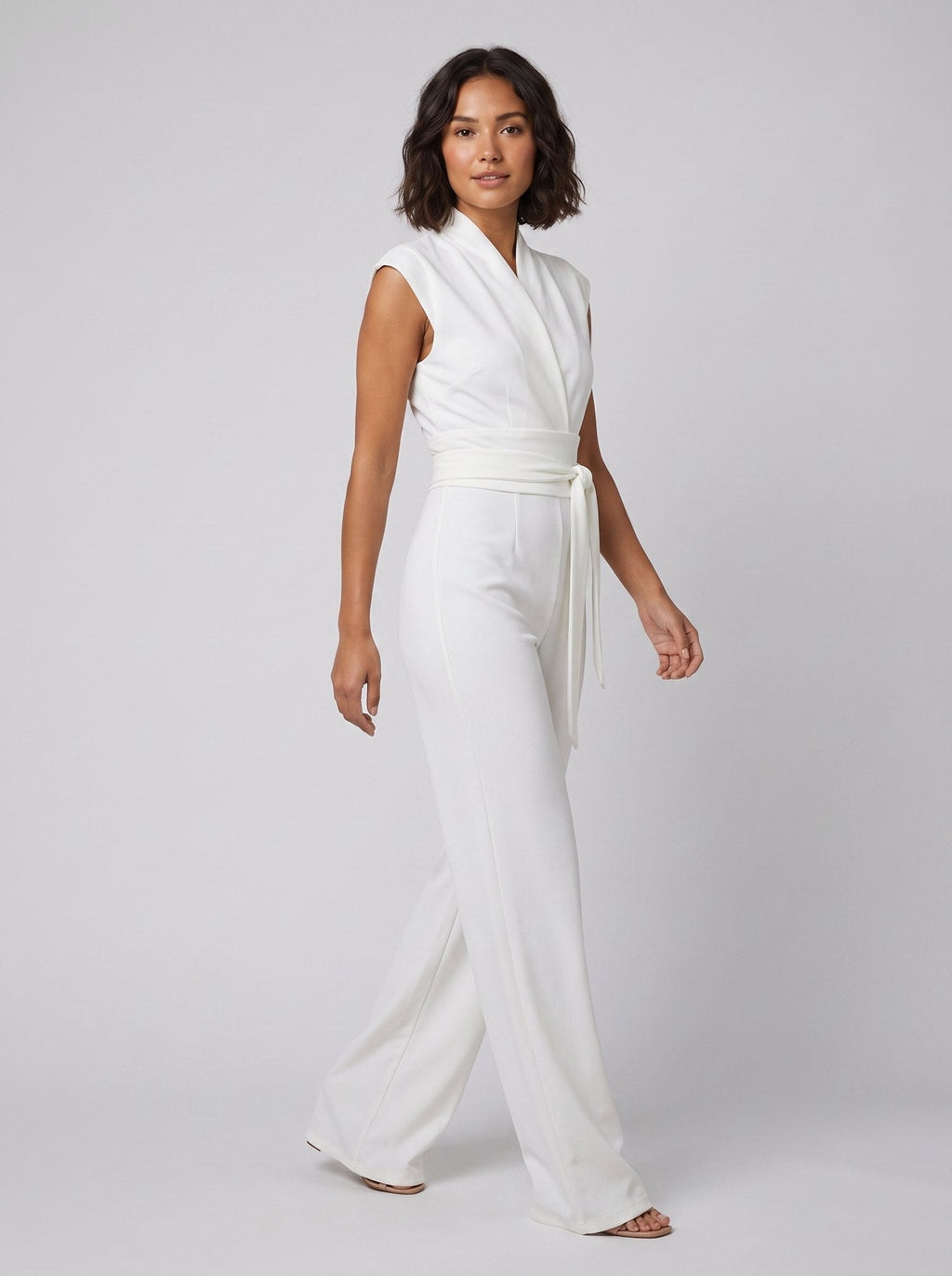 Malin wide-leg jumpsuit, white