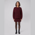 Mara matching lounge set, dark red