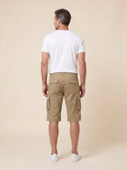 Maverick men's cargo shorts khaki back view