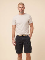 Maverick men's cargo shorts black, second front pose