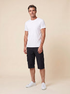 Maverick men's cargo shorts black on model