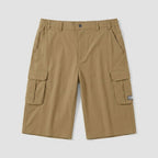 Maverick men's cargo shorts detail flat lay