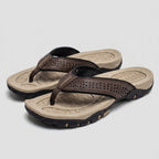 Maverick mens flip flops beige