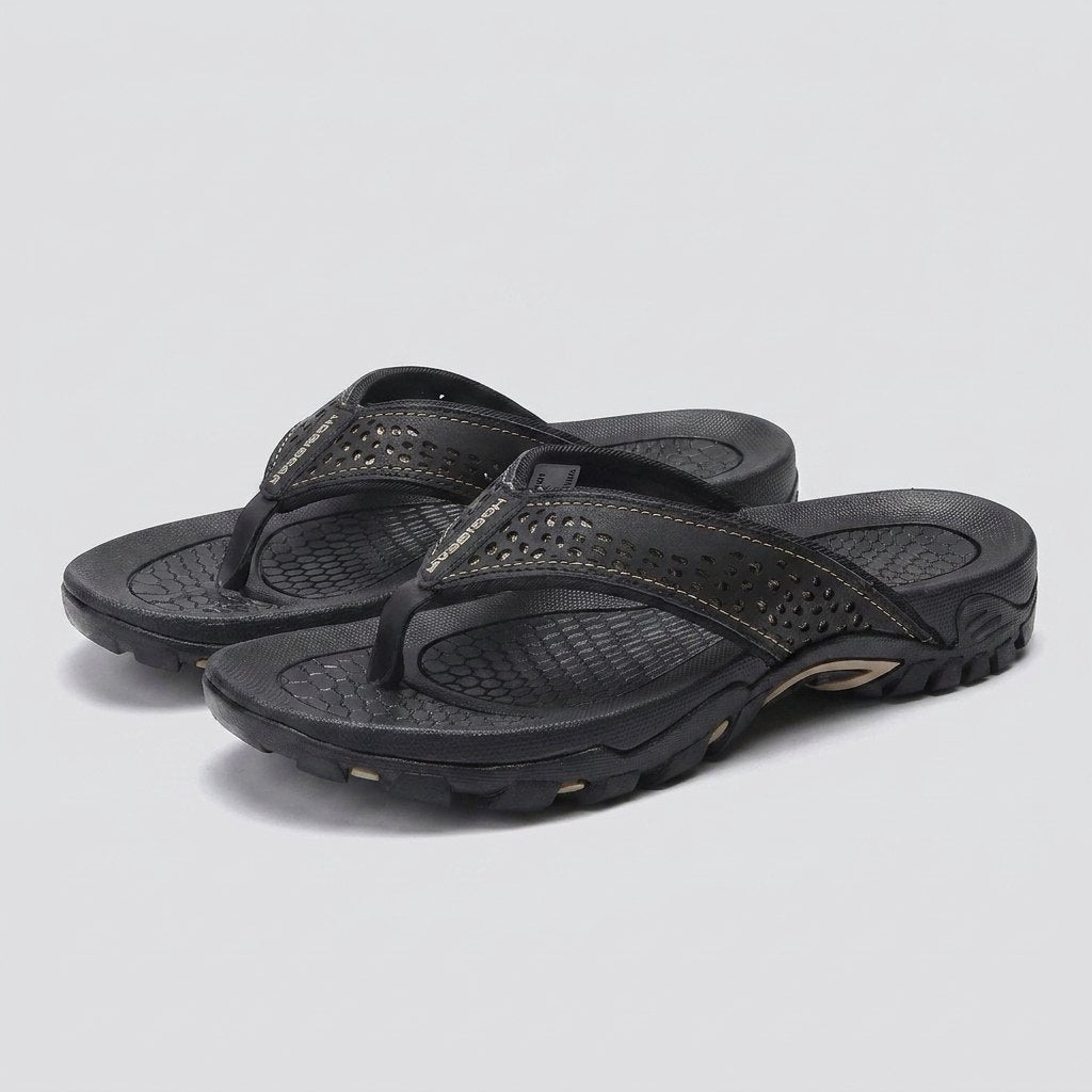 Maverick mens flip flops black