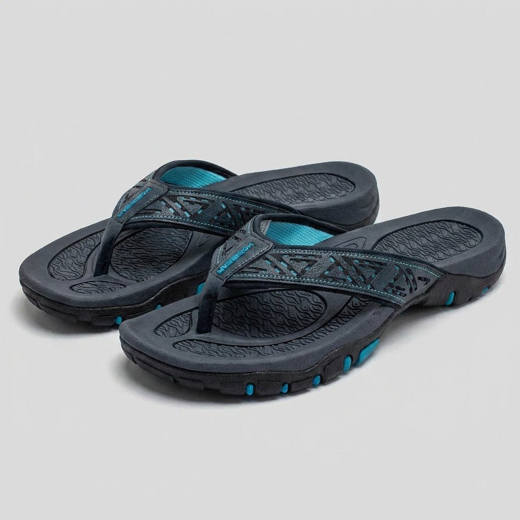Maverick mens flip flops blue