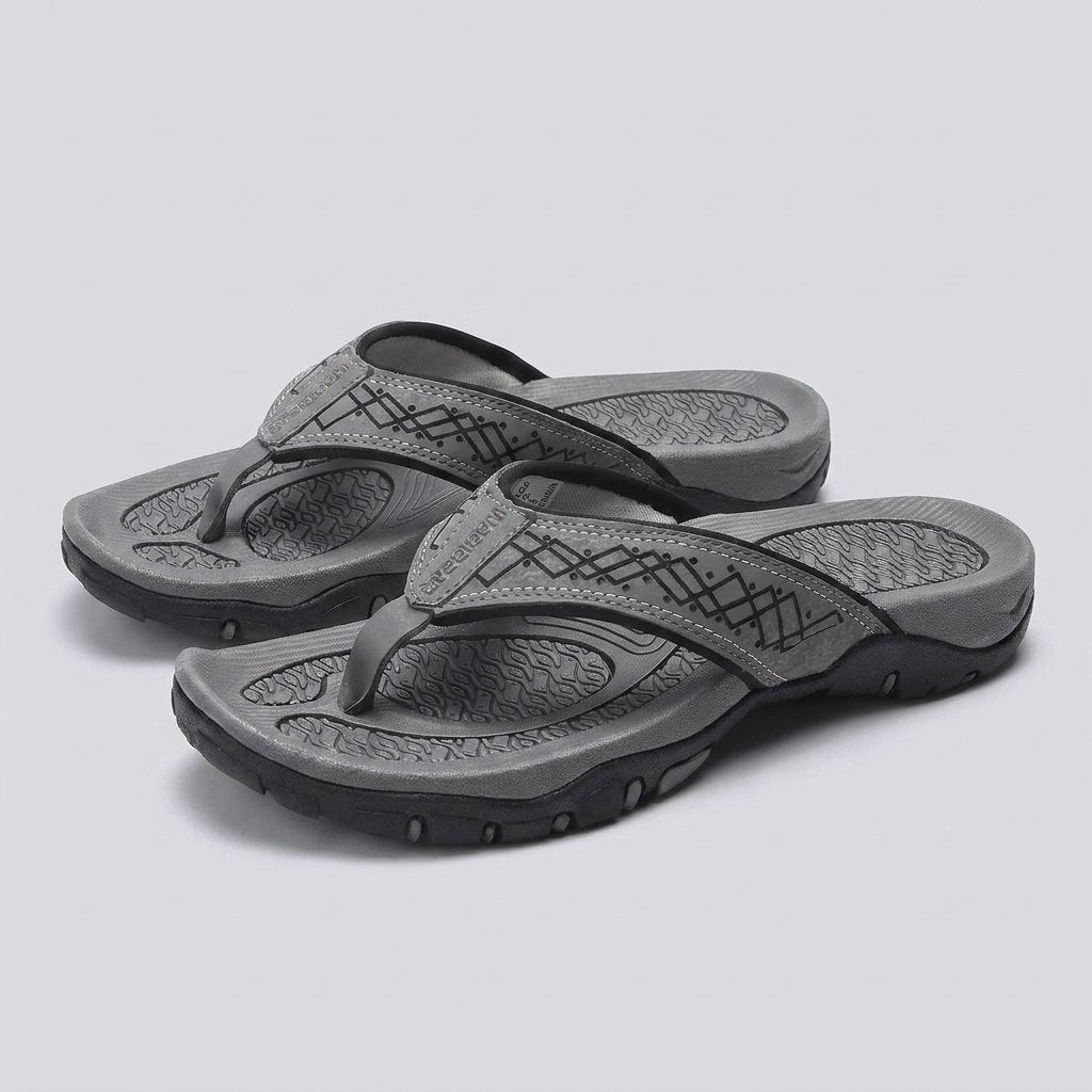 Maverick mens flip flops gray