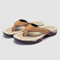 Maverick mens flip flops khaki