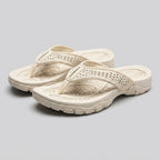 Maverick mens flip flops light cream